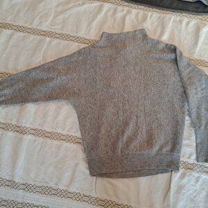 Magaschoni 100% Cashmere Sweater XS Pullover Gray Knit Dolman Bat Long Sleeve